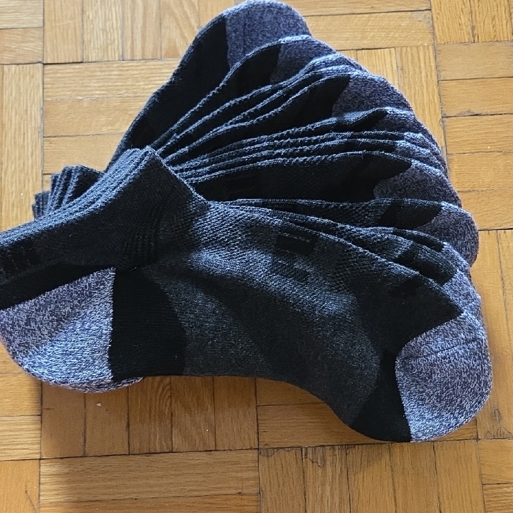 Puma Black and Gray Athletic Ankle Socks